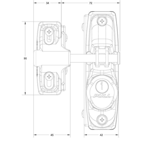 Lockey Lockey: SUMO Gravity Latch, Double Sided LK-SGL-DS
